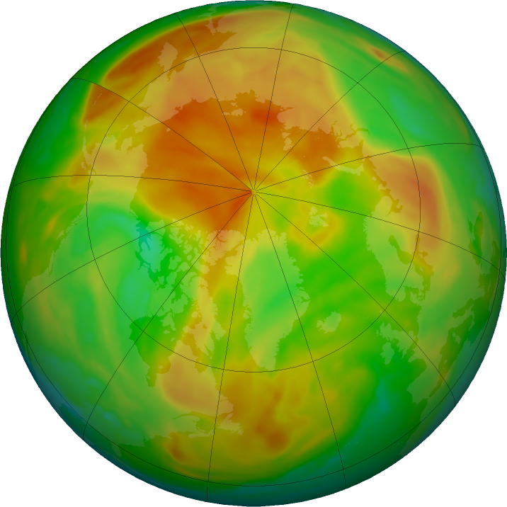 Arctic ozone map for 07 May 2023